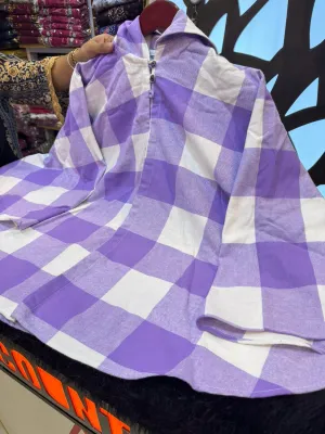 Super Premium  Check Fleece Tops